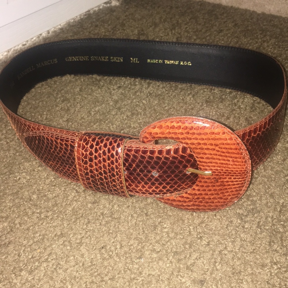 Kandell Marcus genuine snake skin belt
